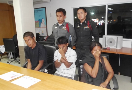 All three were charged with possession and distribution of Class 1 narcotics.